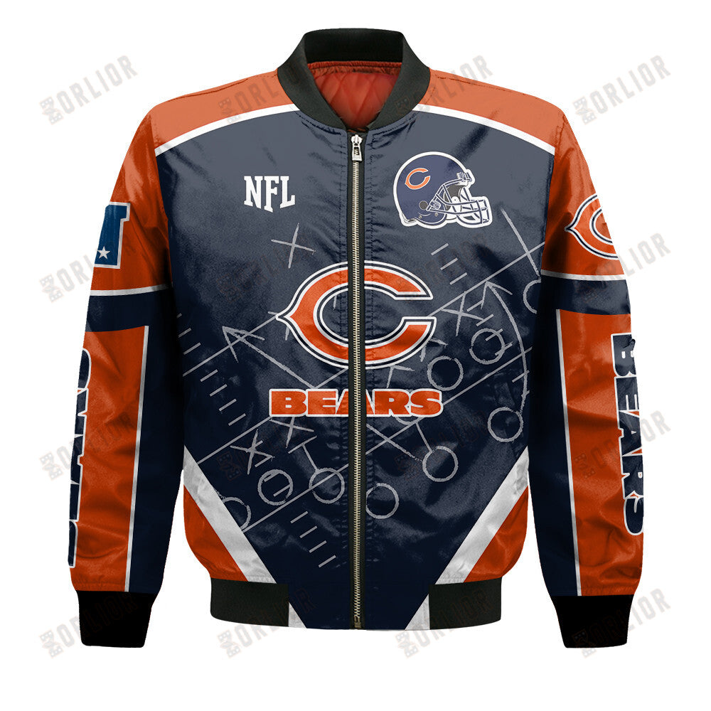 Chicago Bears Football Team 2024- 25 The Heat Of The New Season Bomber Jacket