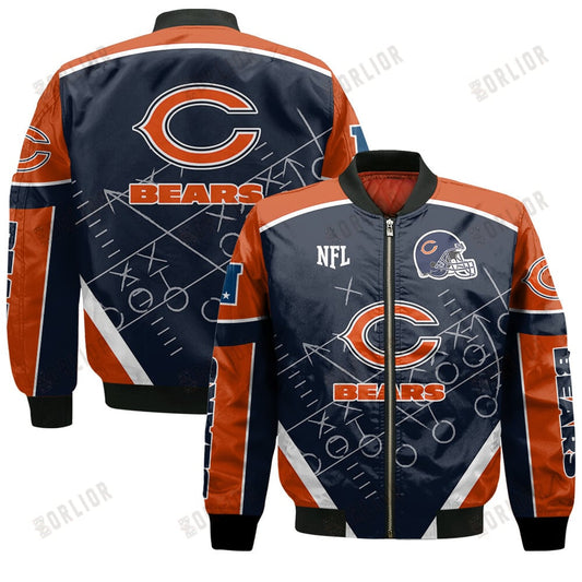 Chicago Bears Football Team 2024- 25 The Heat Of The New Season Bomber Jacket