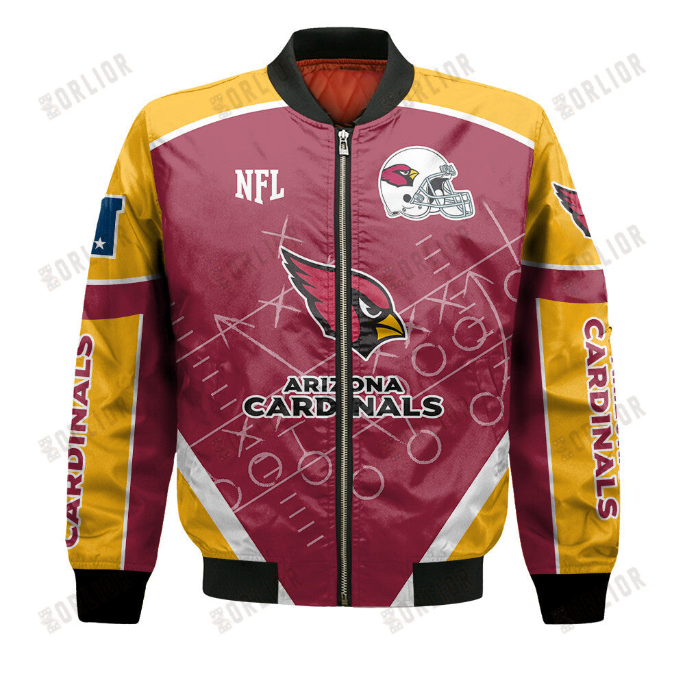Arizona Cardinals Football Team 2024- 25 The Heat Of The New Season Bomber Jacket