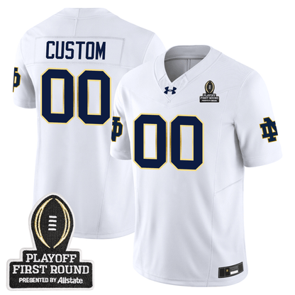 Custom Notre Dame Fighting Irish 24/25 Jersey - CFP First Round Patch