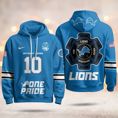 Custom Detroit Lions 2024 Pullover Hoodie