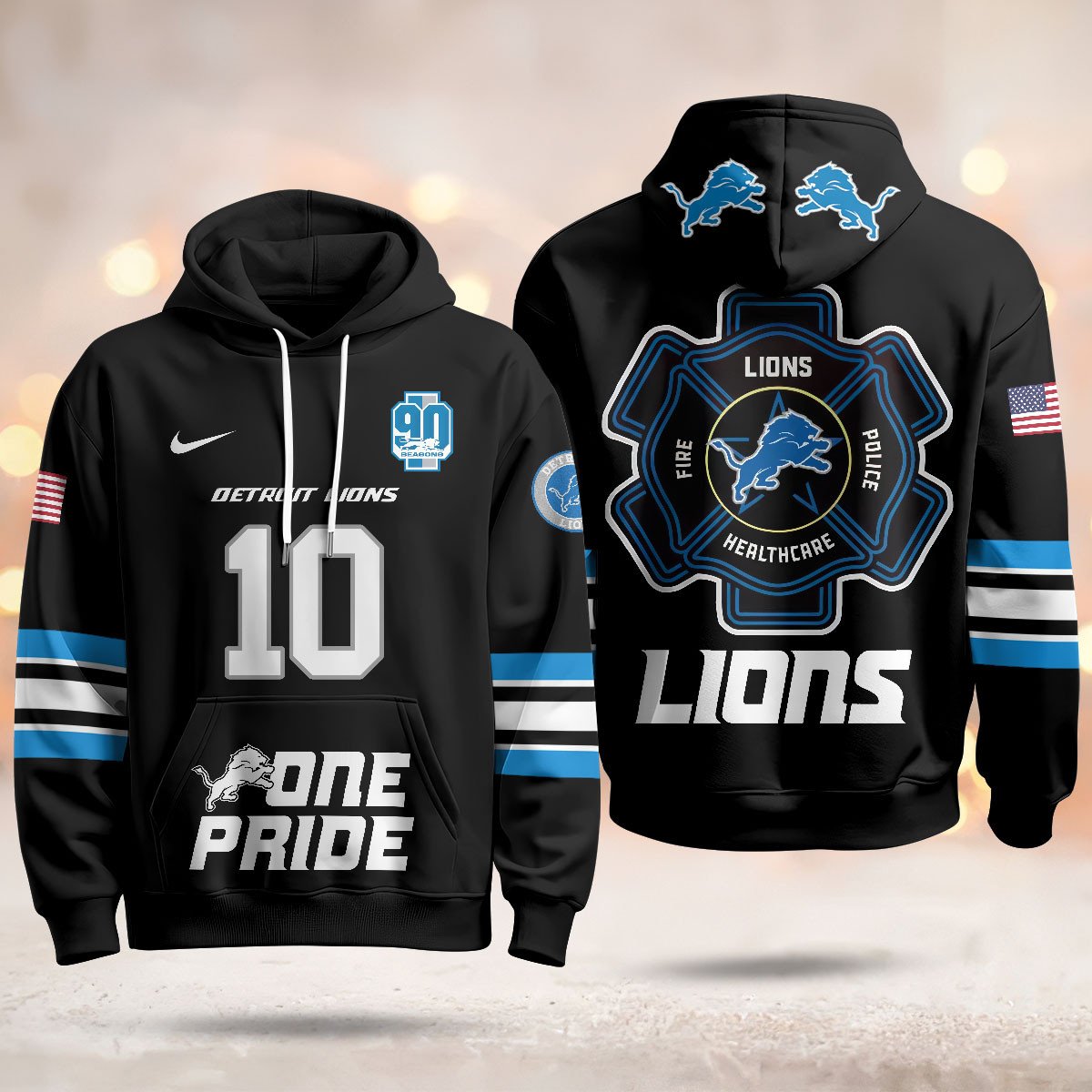 Custom Detroit Lions 2024 Pullover Hoodie