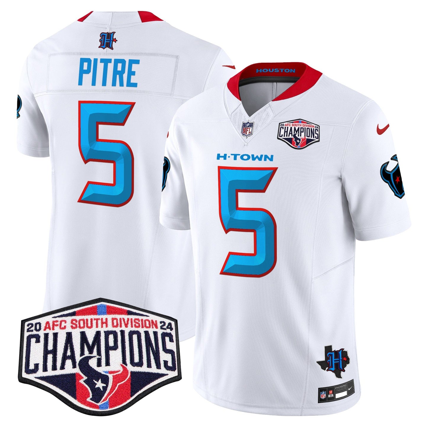 Houston Texans 2024 AFC South Division Champions Patch Vapor Limited Jersey - All Stitched