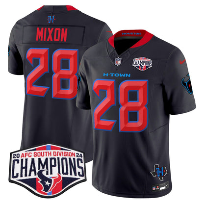 Houston Texans 2024 AFC South Division Champions Patch Vapor Limited Jersey - All Stitched