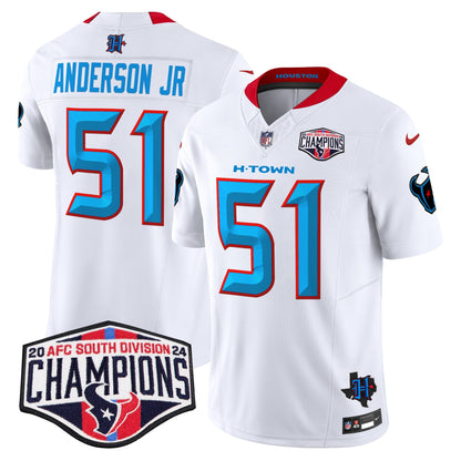 Houston Texans 2024 AFC South Division Champions Patch Vapor Limited Jersey - All Stitched