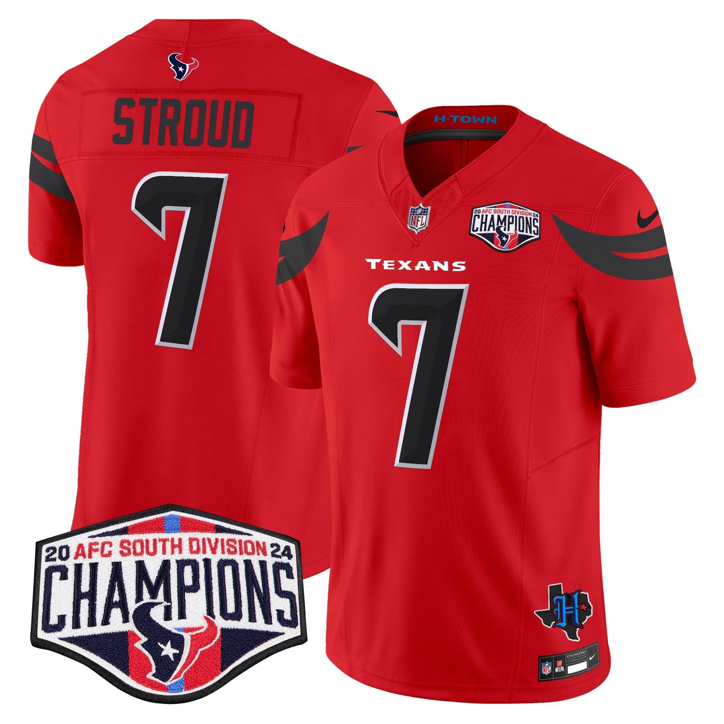 Houston Texans 2024 AFC South Division Champions Patch Vapor Limited Jersey - All Stitched