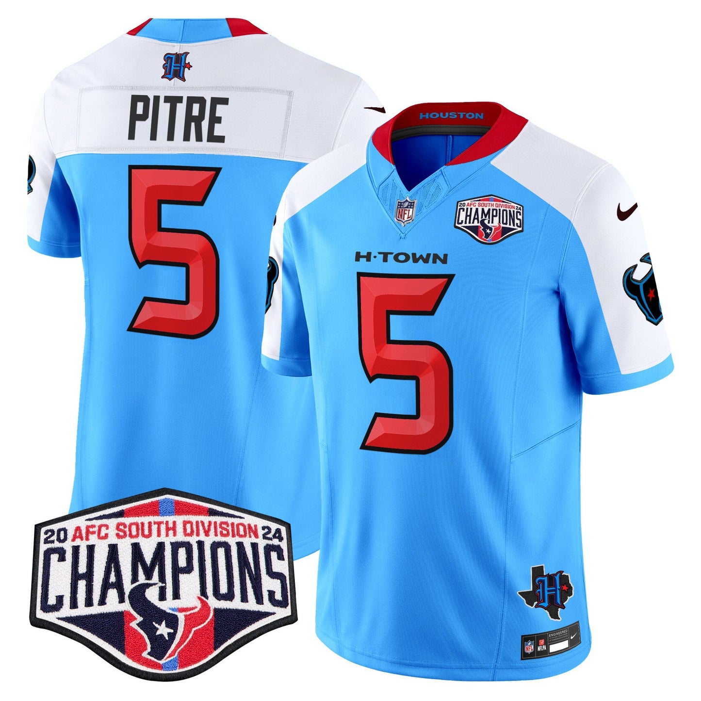 Houston Texans 2024 AFC South Division Champions Patch Vapor Limited Jersey - All Stitched