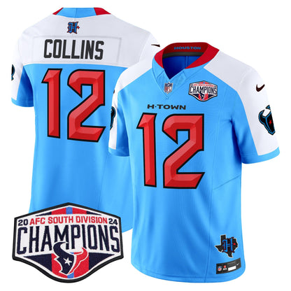 Houston Texans 2024 AFC South Division Champions Patch Vapor Limited Jersey - All Stitched