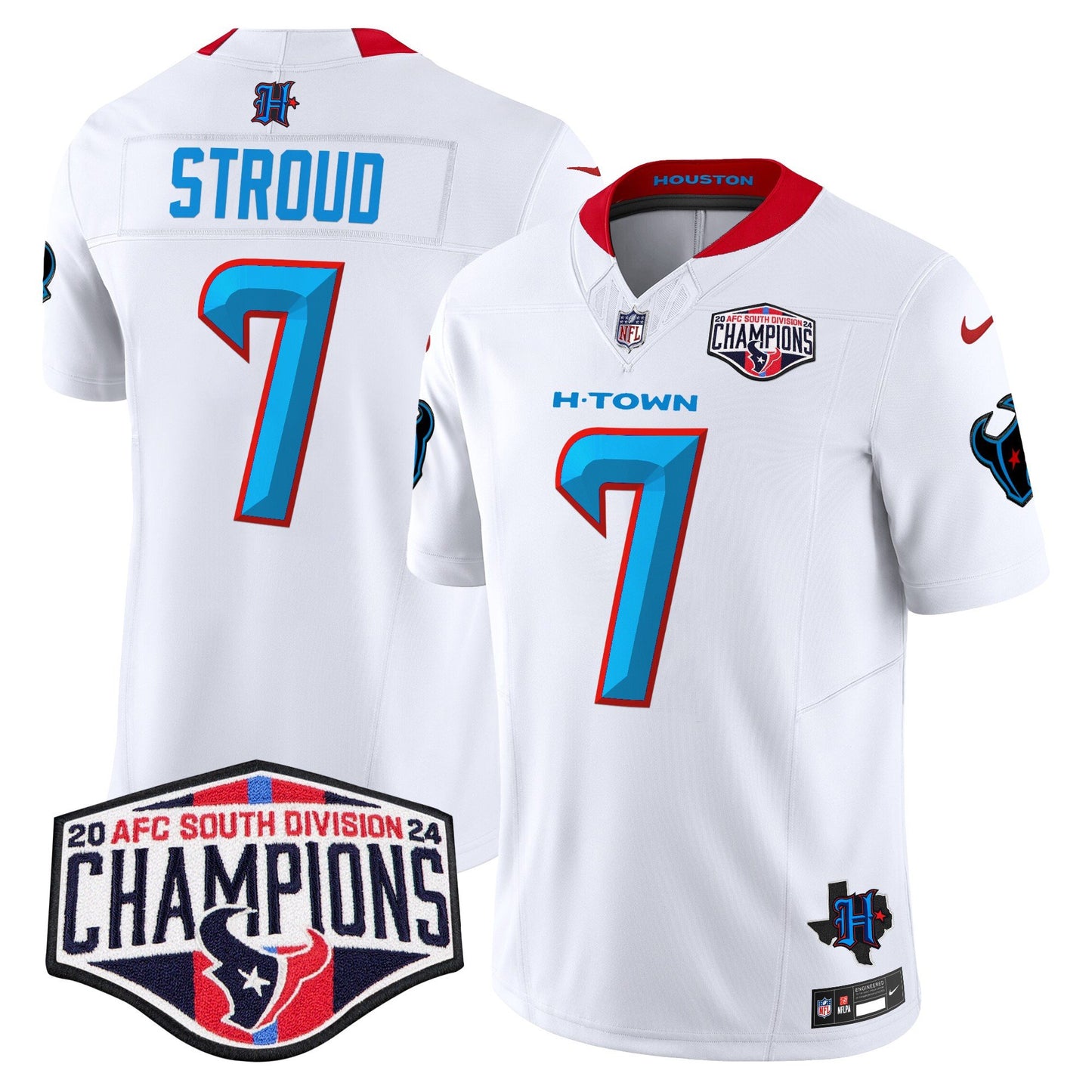 Houston Texans 2024 AFC South Division Champions Patch Vapor Limited Jersey - All Stitched