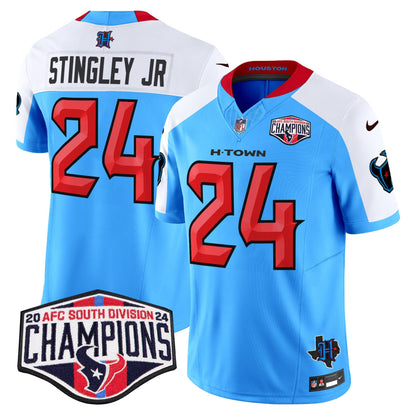 Houston Texans 2024 AFC South Division Champions Patch Vapor Limited Jersey - All Stitched