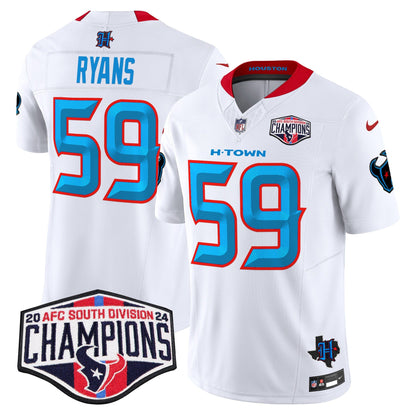 Houston Texans 2024 AFC South Division Champions Patch Vapor Limited Jersey - All Stitched