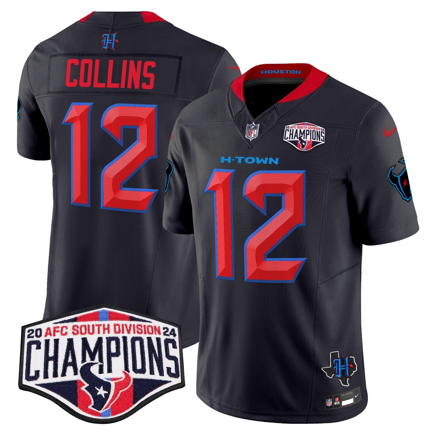 Houston Texans 2024 AFC South Division Champions Patch Vapor Limited Jersey - All Stitched