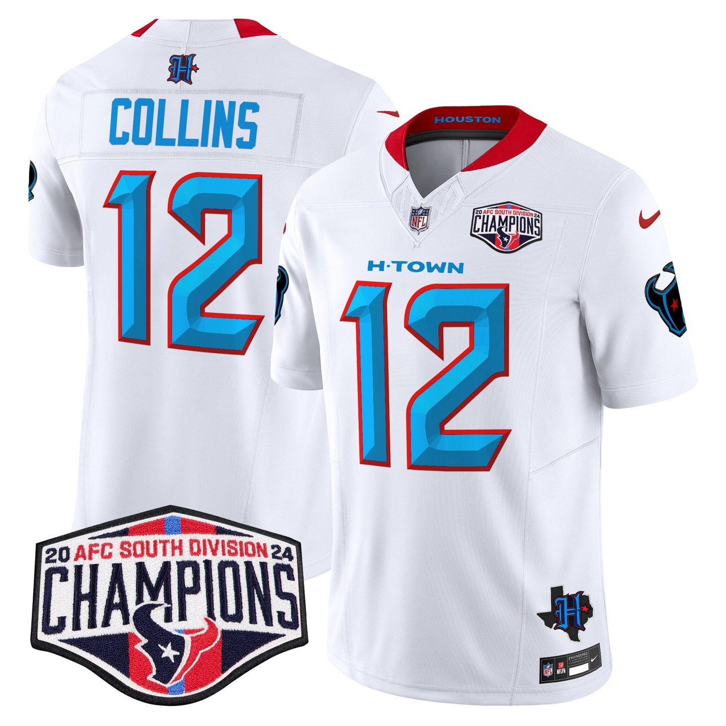 Houston Texans 2024 AFC South Division Champions Patch Vapor Limited Jersey - All Stitched