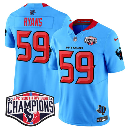 Houston Texans 2024 AFC South Division Champions Patch Vapor Limited Jersey - All Stitched