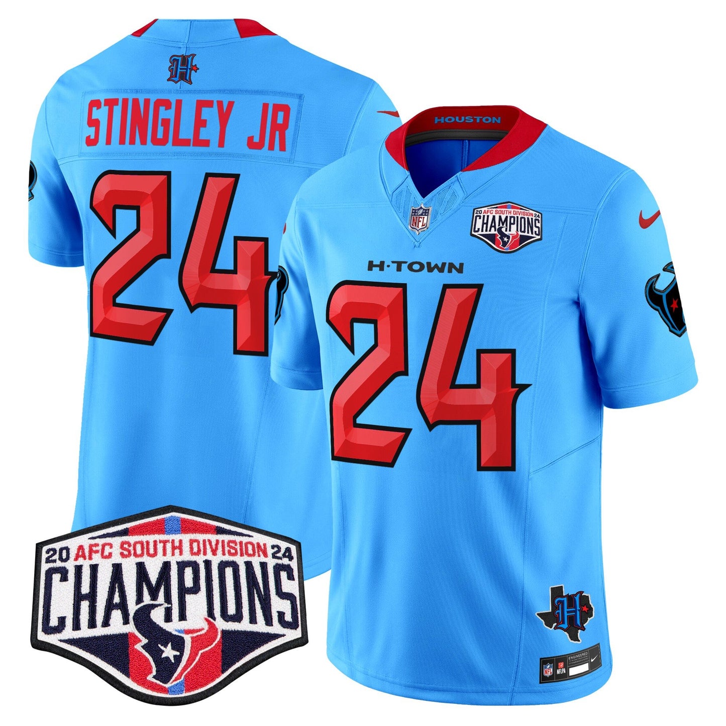 Houston Texans 2024 AFC South Division Champions Patch Vapor Limited Jersey - All Stitched