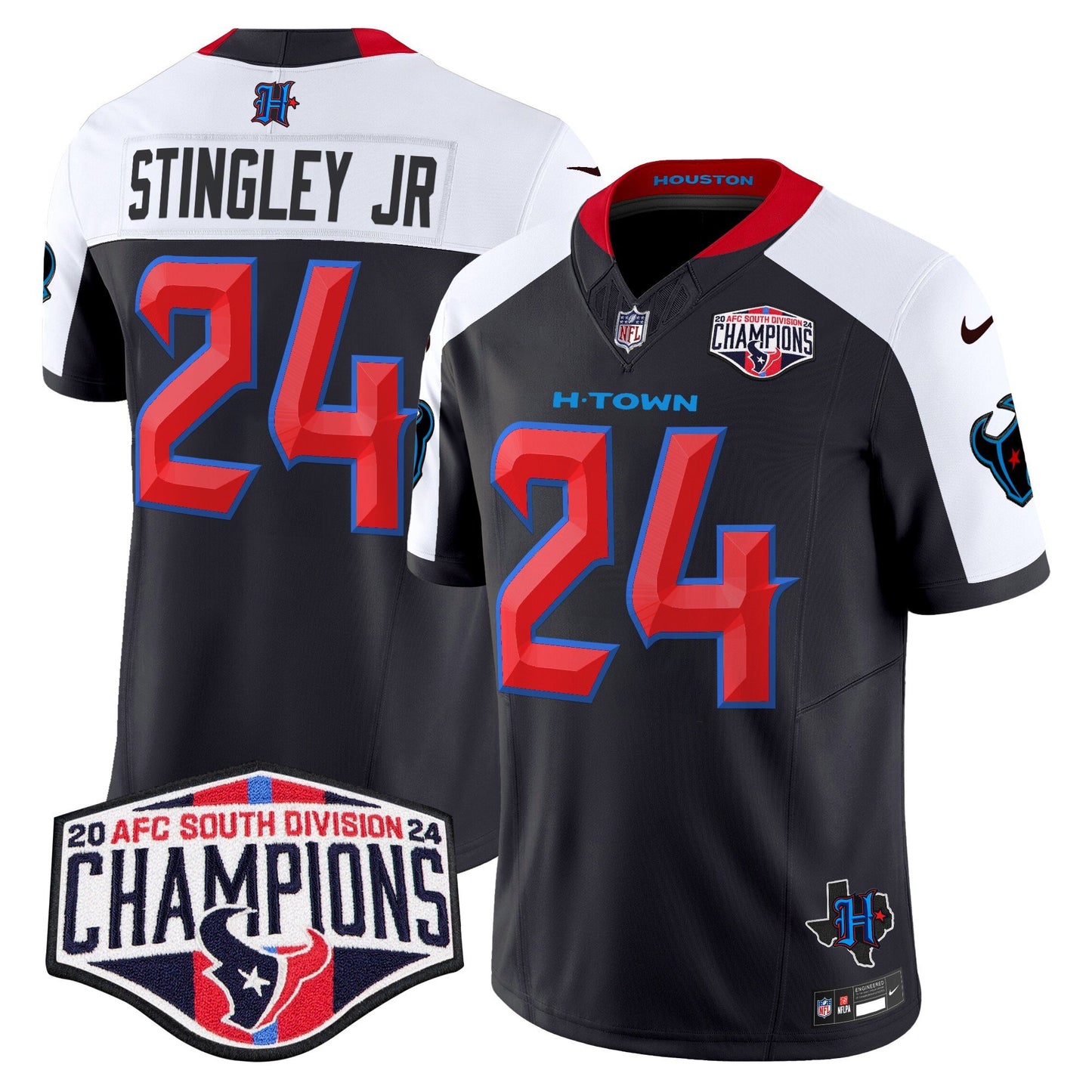 Houston Texans 2024 AFC South Division Champions Patch Vapor Limited Jersey - All Stitched