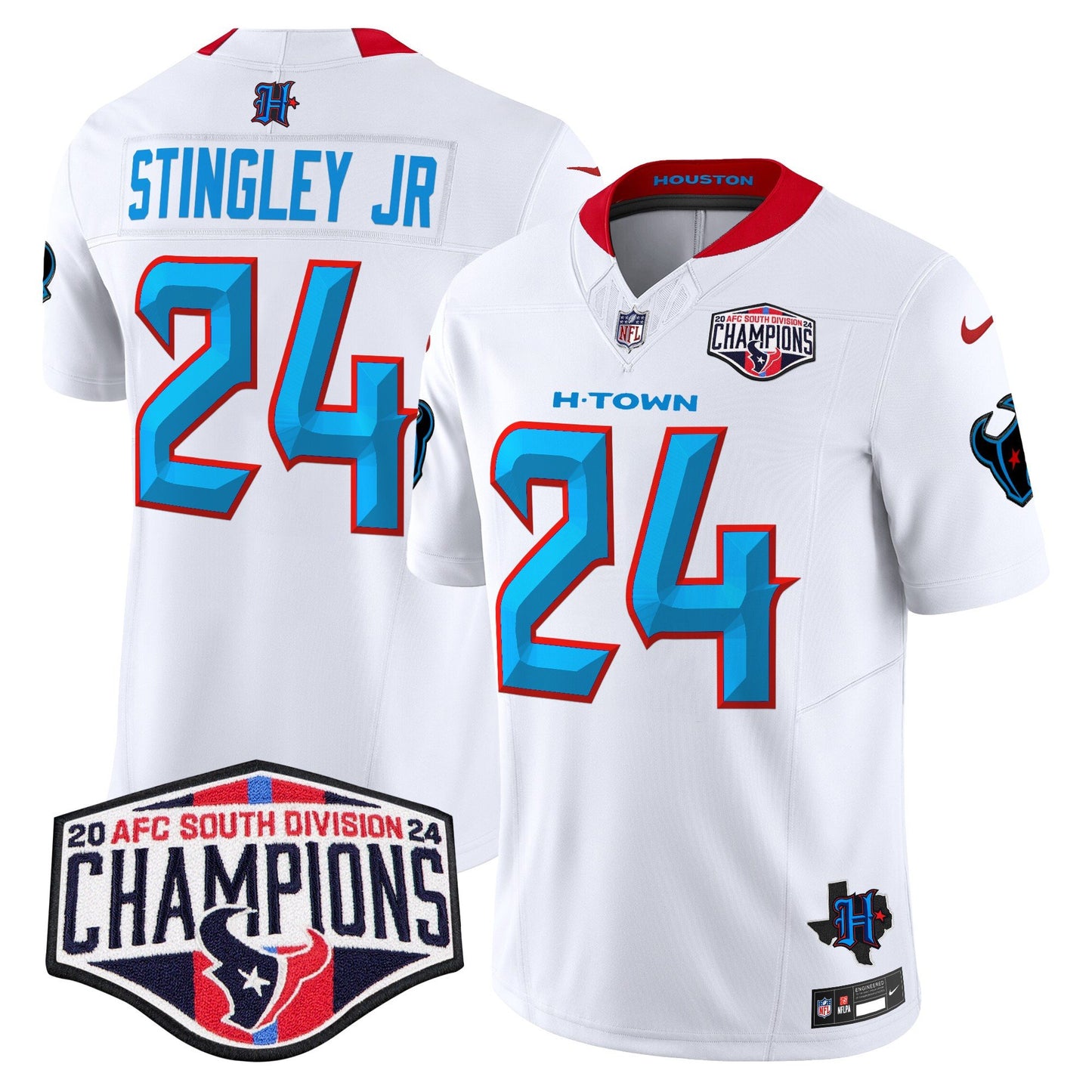 Houston Texans 2024 AFC South Division Champions Patch Vapor Limited Jersey - All Stitched