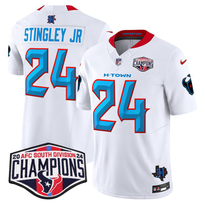 Houston Texans 2024 AFC South Division Champions Patch Vapor Limited Jersey - All Stitched