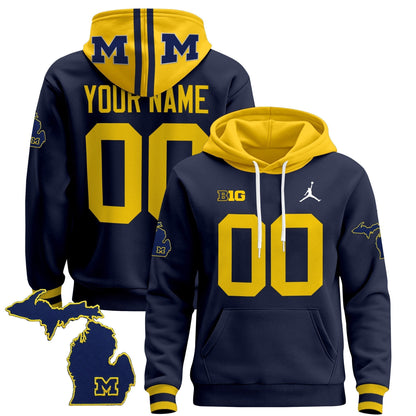 Michigan Wolverines 2024 Custom Pullover Hoodie