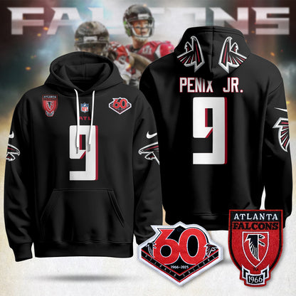 Atlanta Falcons 60th Season Pullover Hoodie - All Stitched