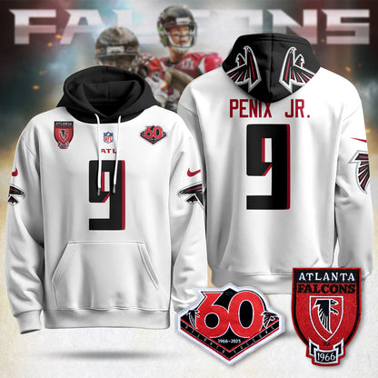 Atlanta Falcons 60th Season Pullover Hoodie - All Stitched