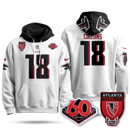 Atlanta Falcons 60th Season Pullover Custom Hoodie - All Stitched