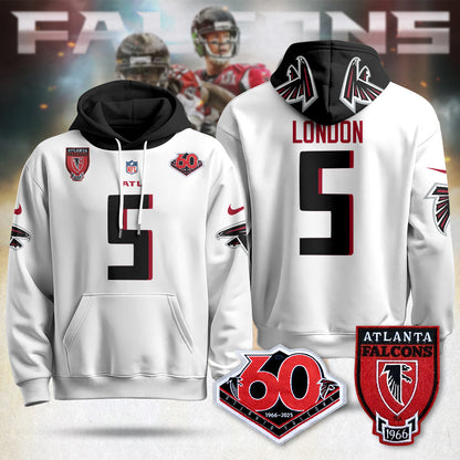 Atlanta Falcons 60th Season Pullover Hoodie - All Stitched