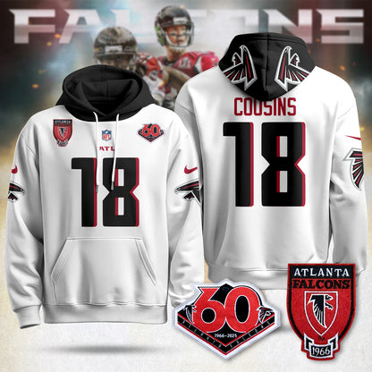 Atlanta Falcons 60th Season Pullover Hoodie - All Stitched