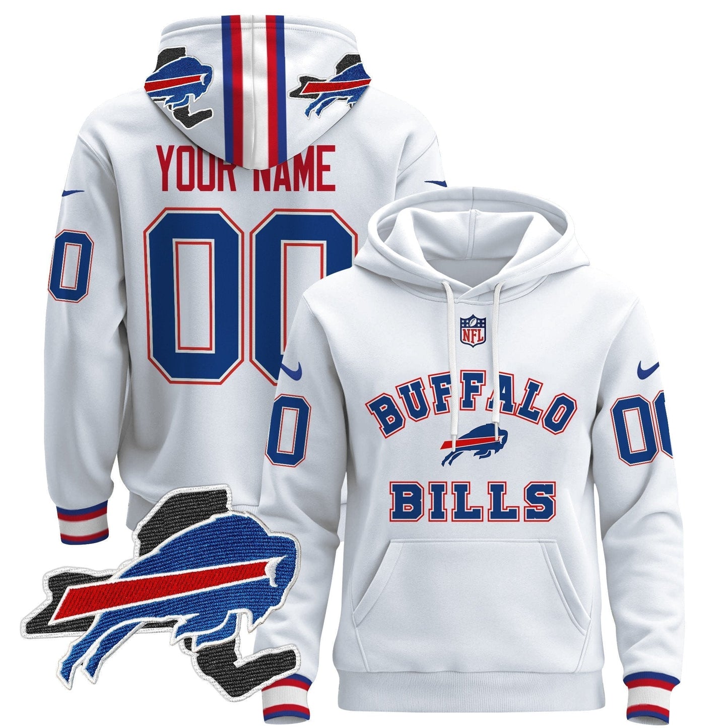 Buffalo Bills 2024 Custom Pullover Hoodie V4