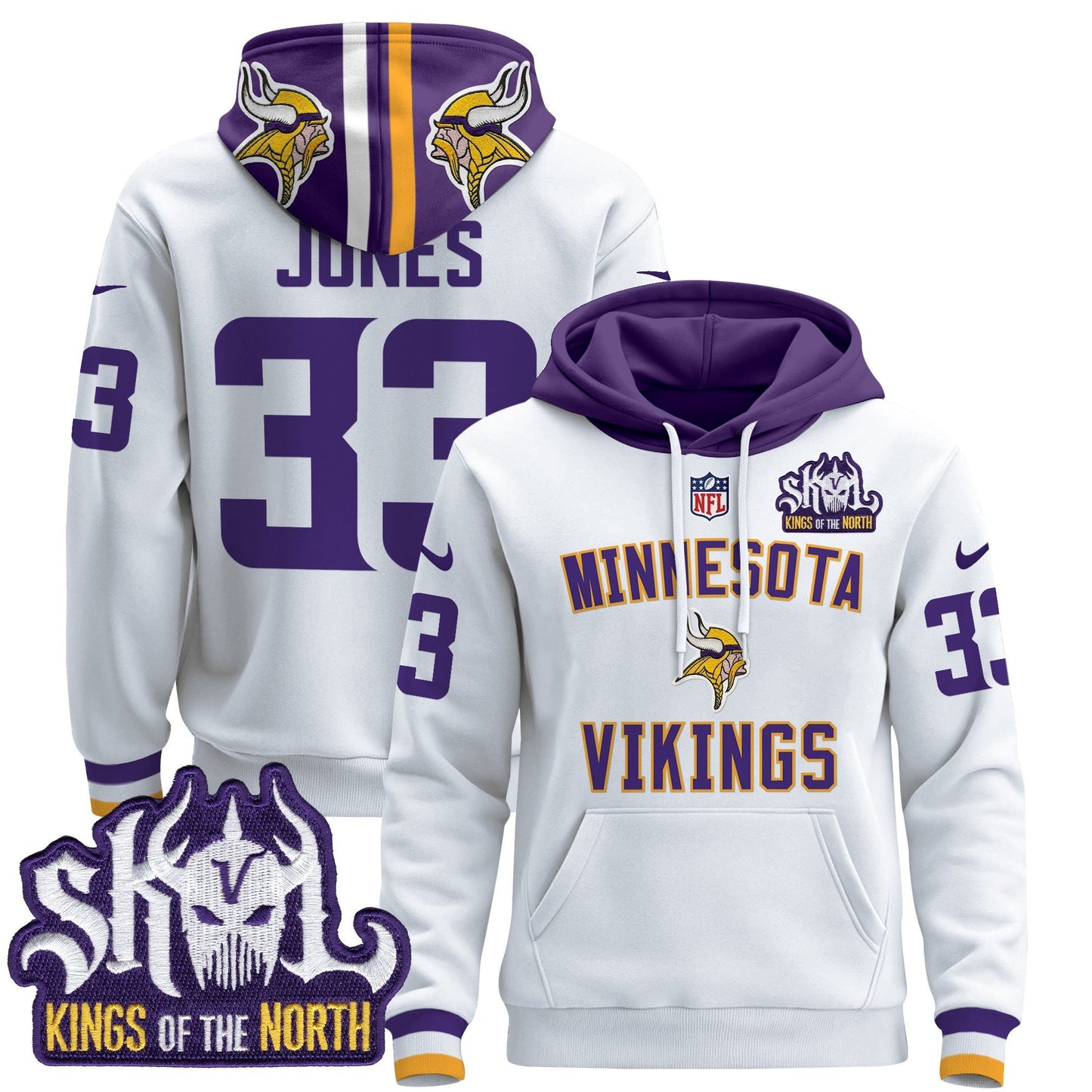 Minnesota Vikings 2024 Pullover Hoodie V4 - All Stitched