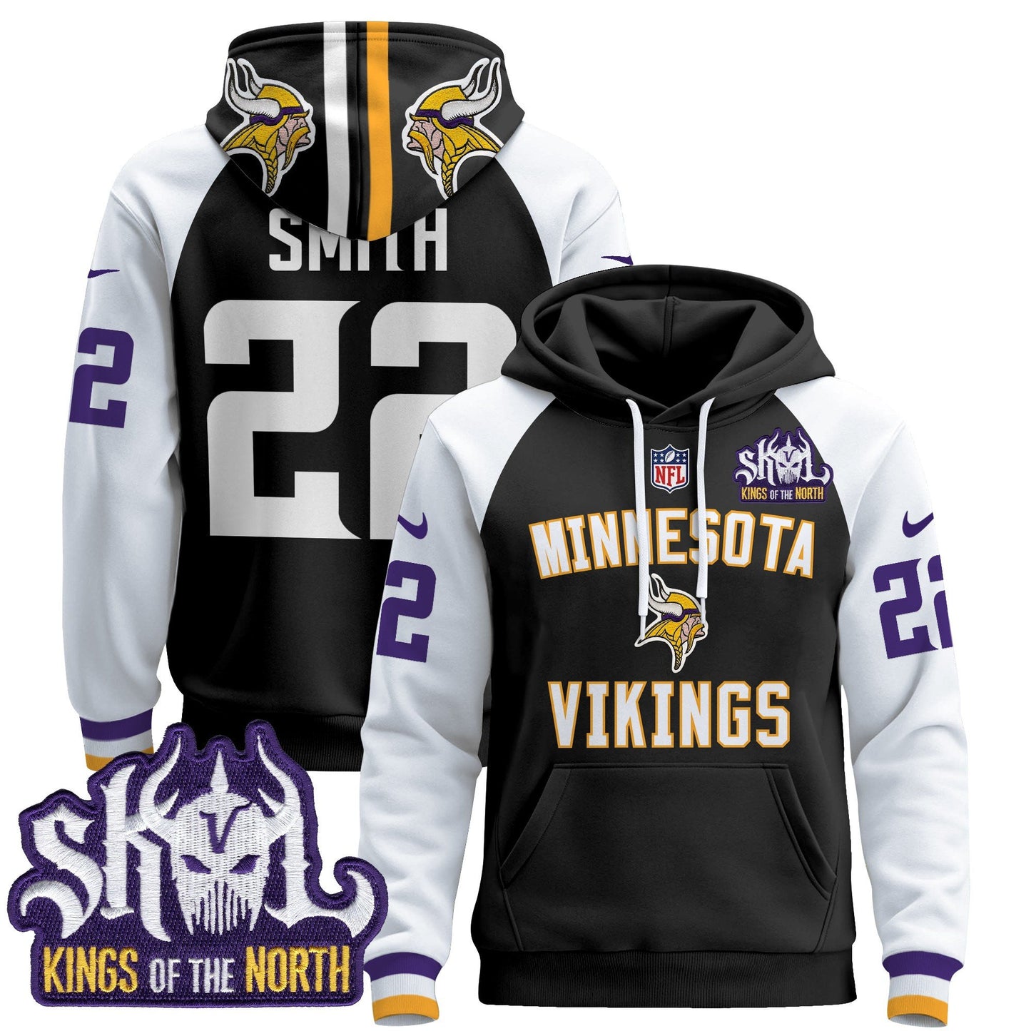 Minnesota Vikings 2024 Pullover Hoodie V4 - All Stitched