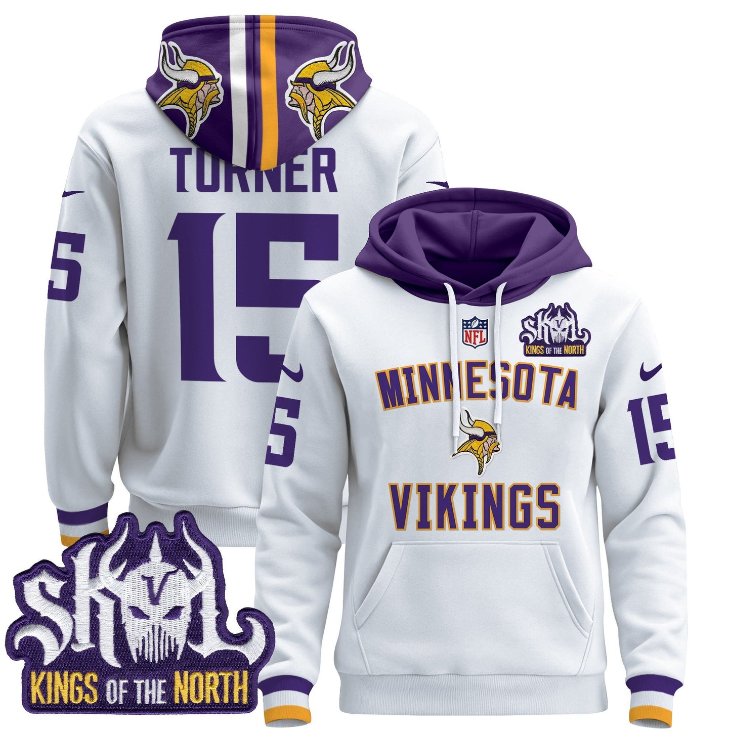 Minnesota Vikings 2024 Pullover Hoodie V4 - All Stitched