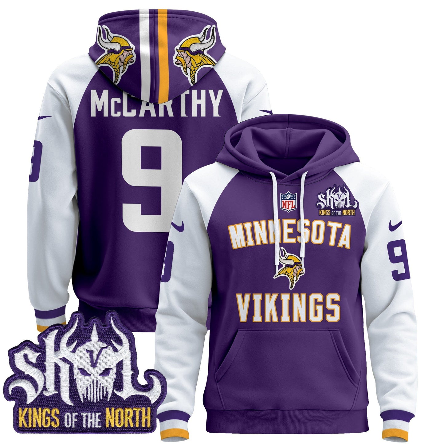 Minnesota Vikings 2024 Pullover Hoodie V4 - All Stitched