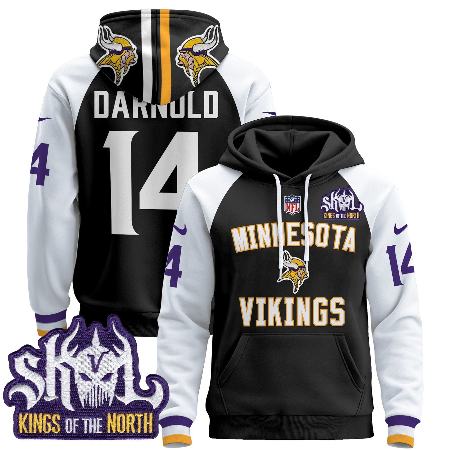 Minnesota Vikings 2024 Pullover Hoodie V4 - All Stitched