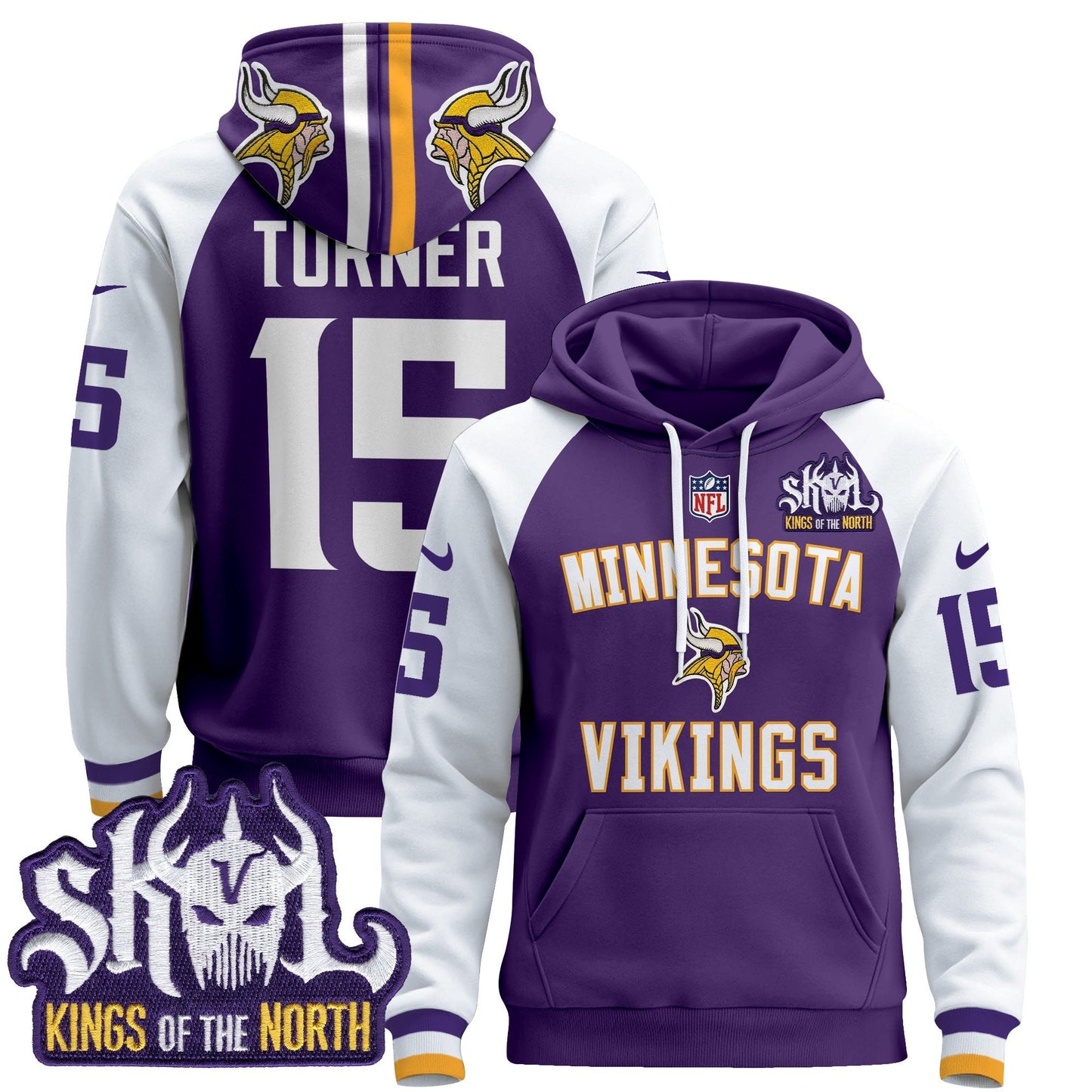 Minnesota Vikings 2024 Pullover Hoodie V4 - All Stitched