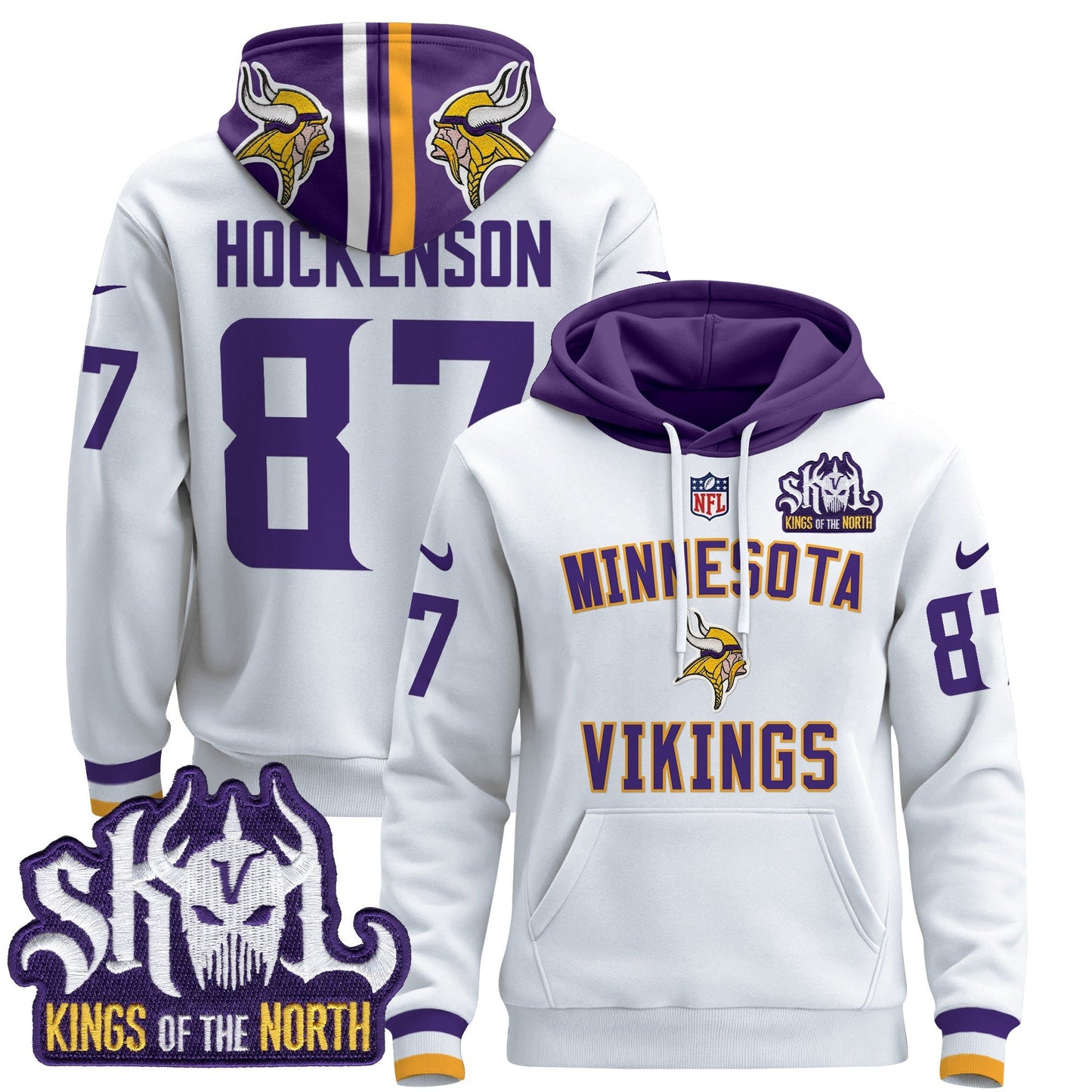 Minnesota Vikings 2024 Pullover Hoodie V4 - All Stitched