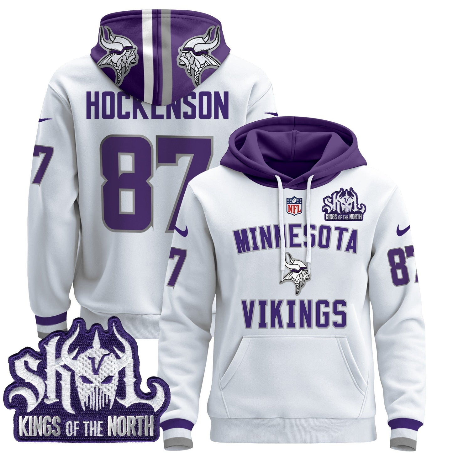 Minnesota Vikings 2024 Pullover Hoodie V4 - All Stitched