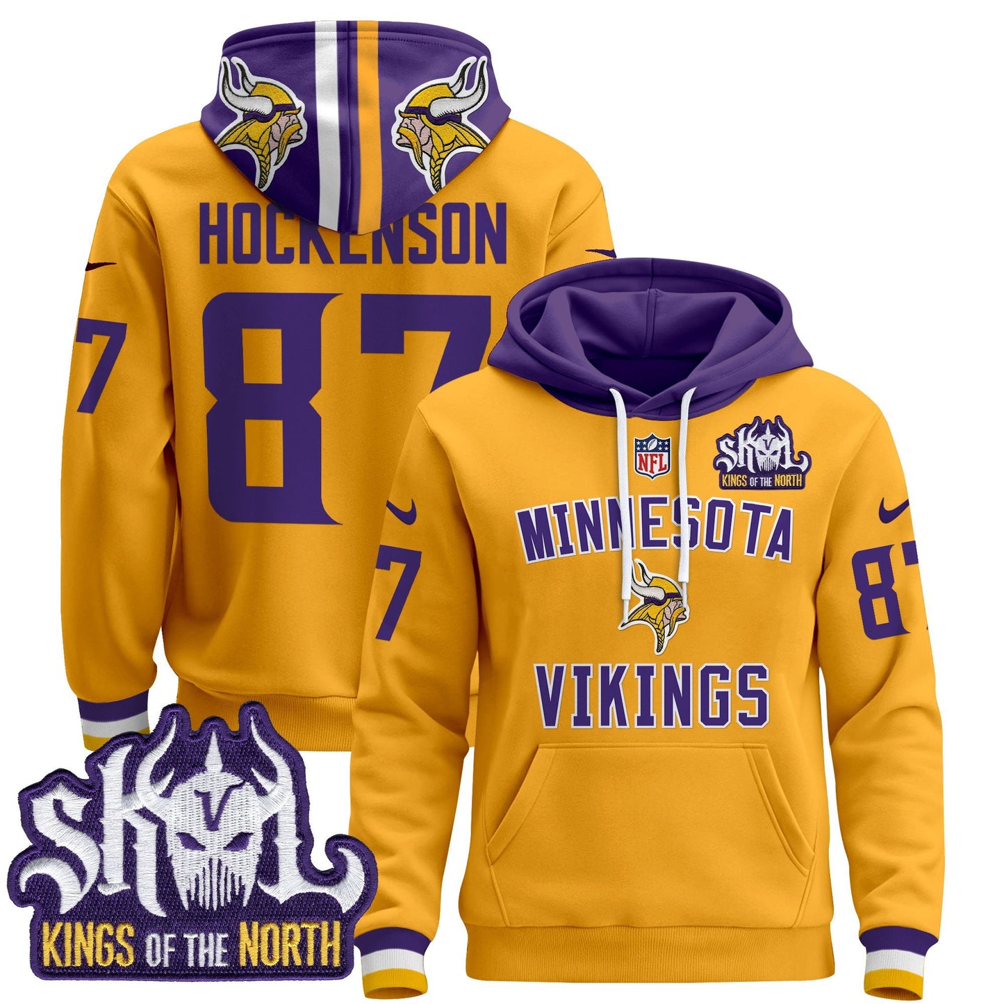 Minnesota Vikings 2024 Pullover Hoodie V4 - All Stitched