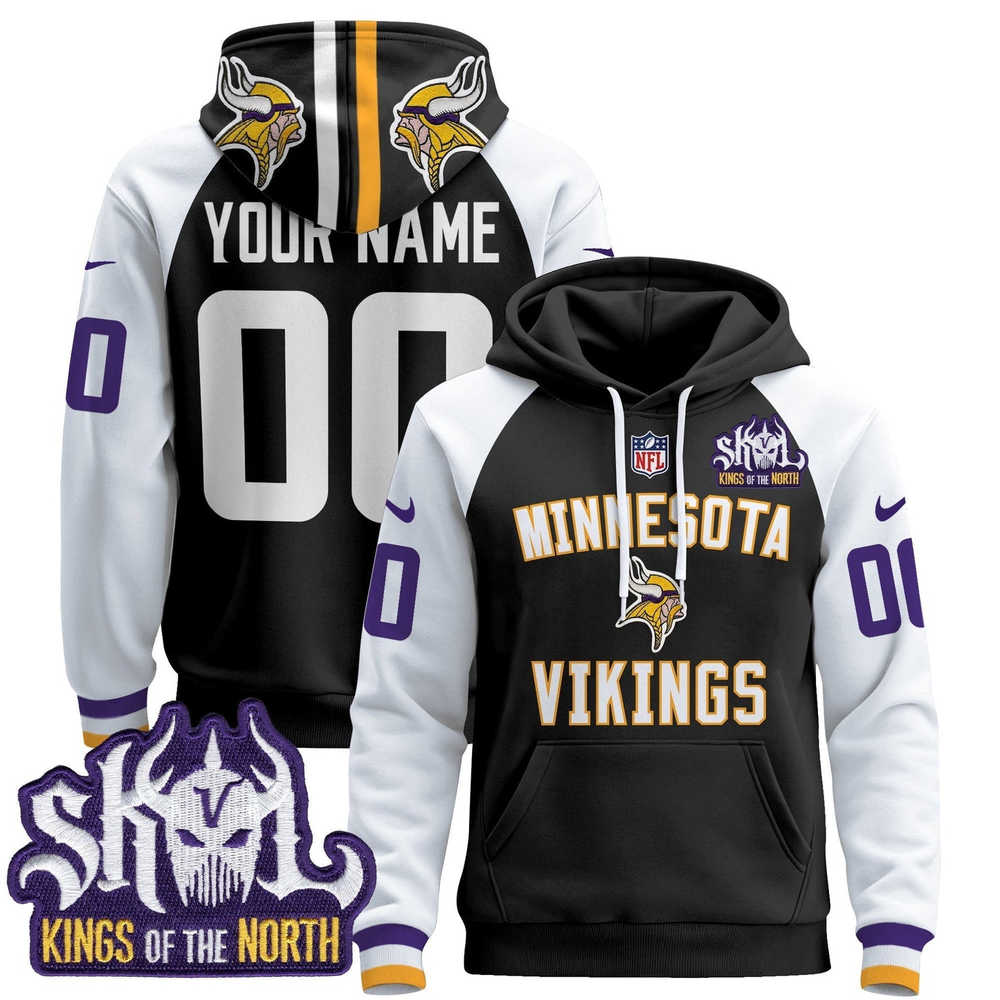 Minnesota Vikings 2024 Custom Pullover Hoodie V4