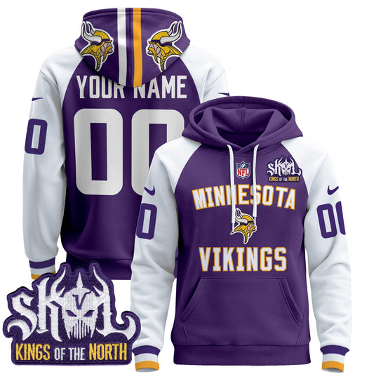 Minnesota Vikings 2024 Custom Pullover Hoodie V4 - All Stitched