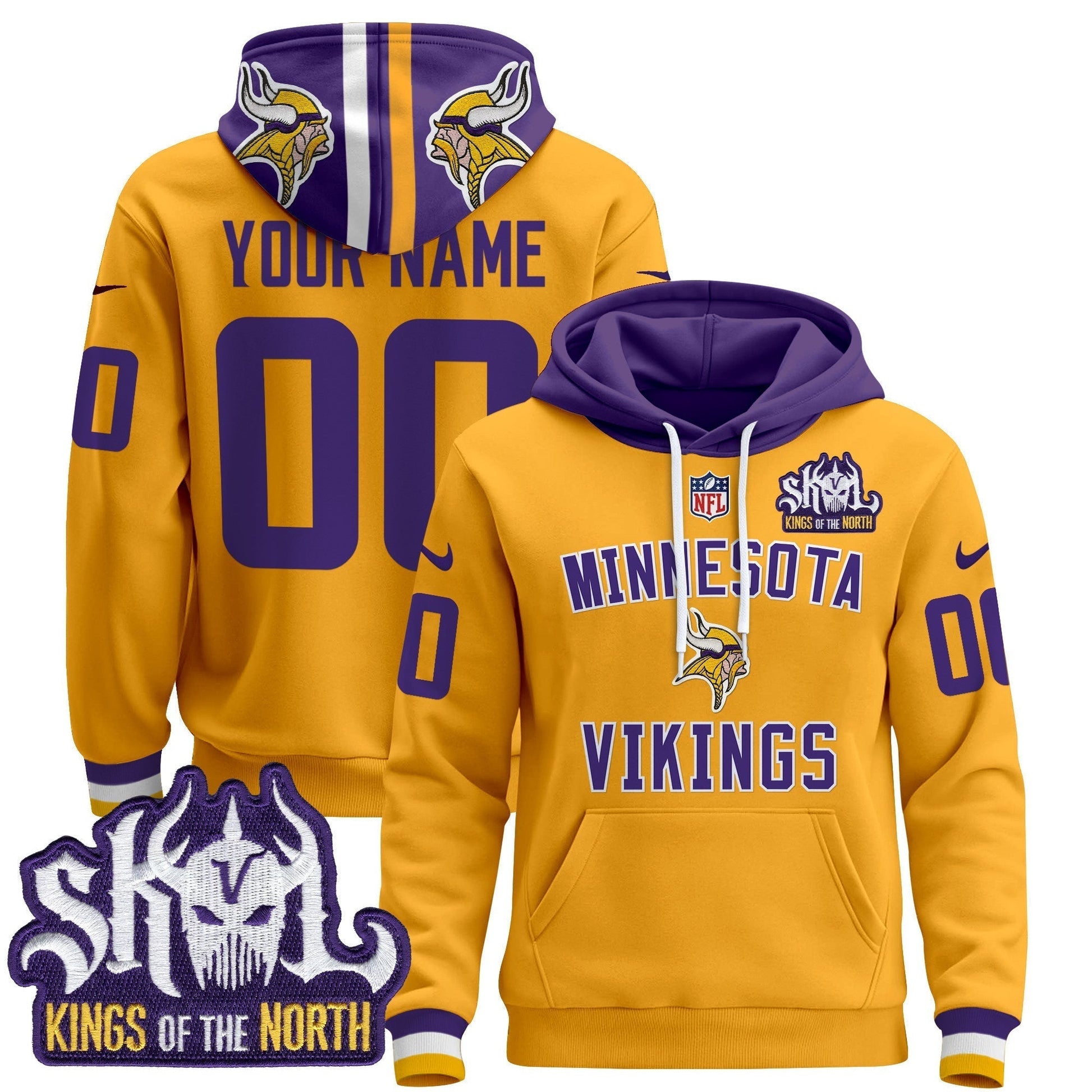 Minnesota Vikings 2024 Custom Pullover Hoodie V4