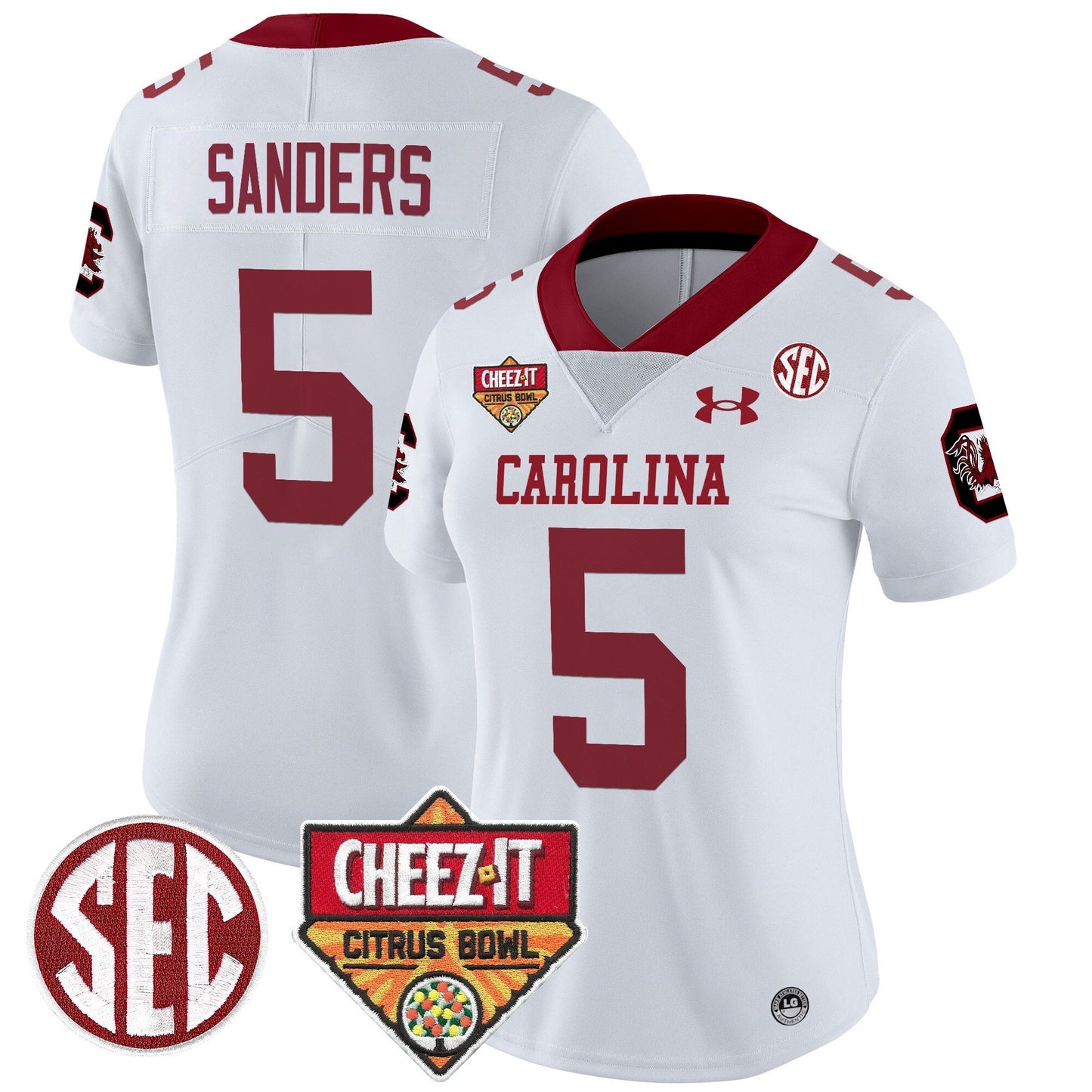 Women's South Carolina Gamecocks 1980 Throwback Cheez-It Citrus Bowl Patch Vapor Limited Jersey - All Stitched