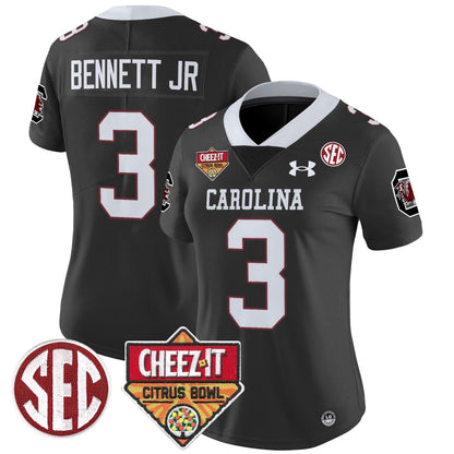 Women's South Carolina Gamecocks 1980 Throwback Cheez-It Citrus Bowl Patch Vapor Limited Jersey - All Stitched