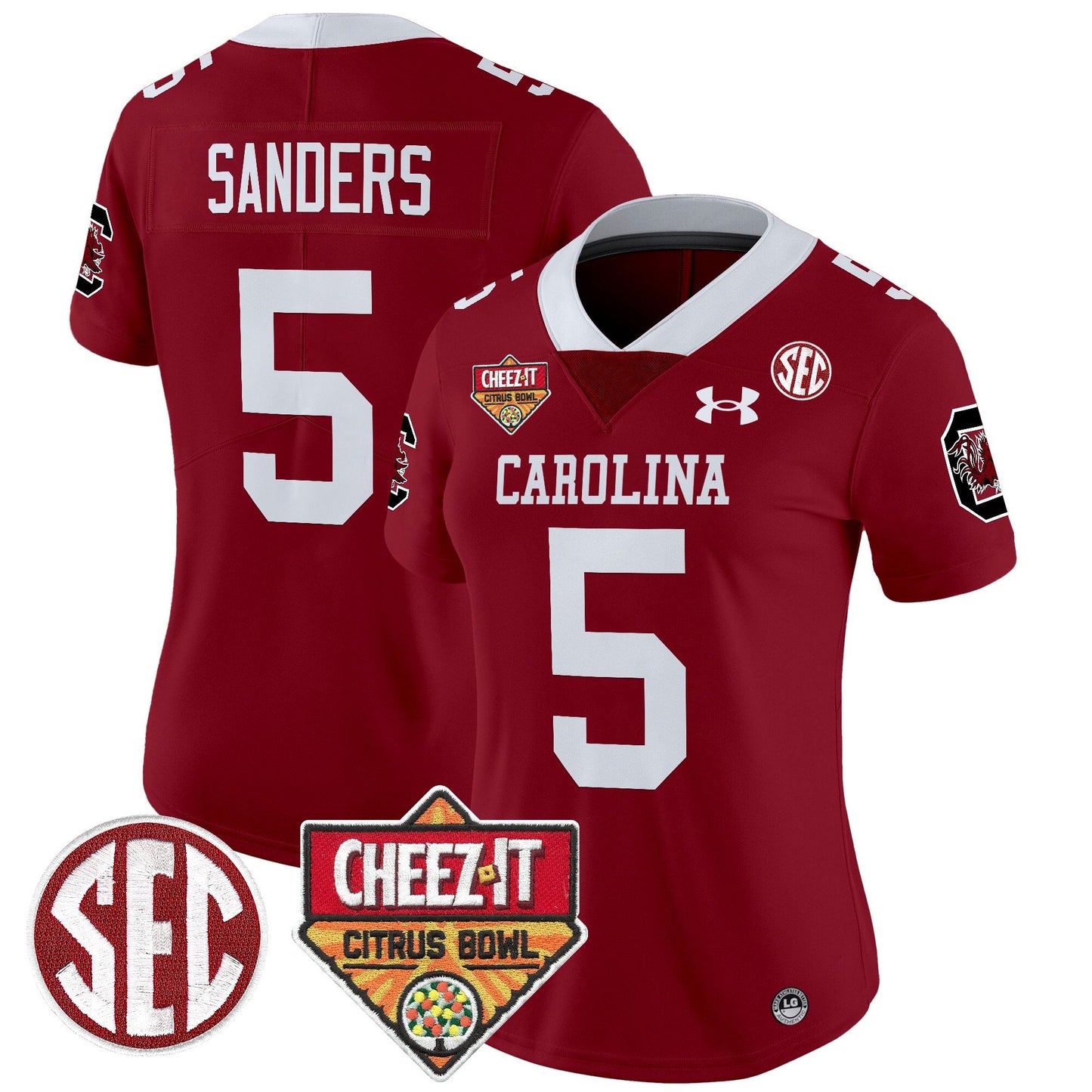 Women's South Carolina Gamecocks 1980 Throwback Cheez-It Citrus Bowl Patch Vapor Limited Jersey - All Stitched