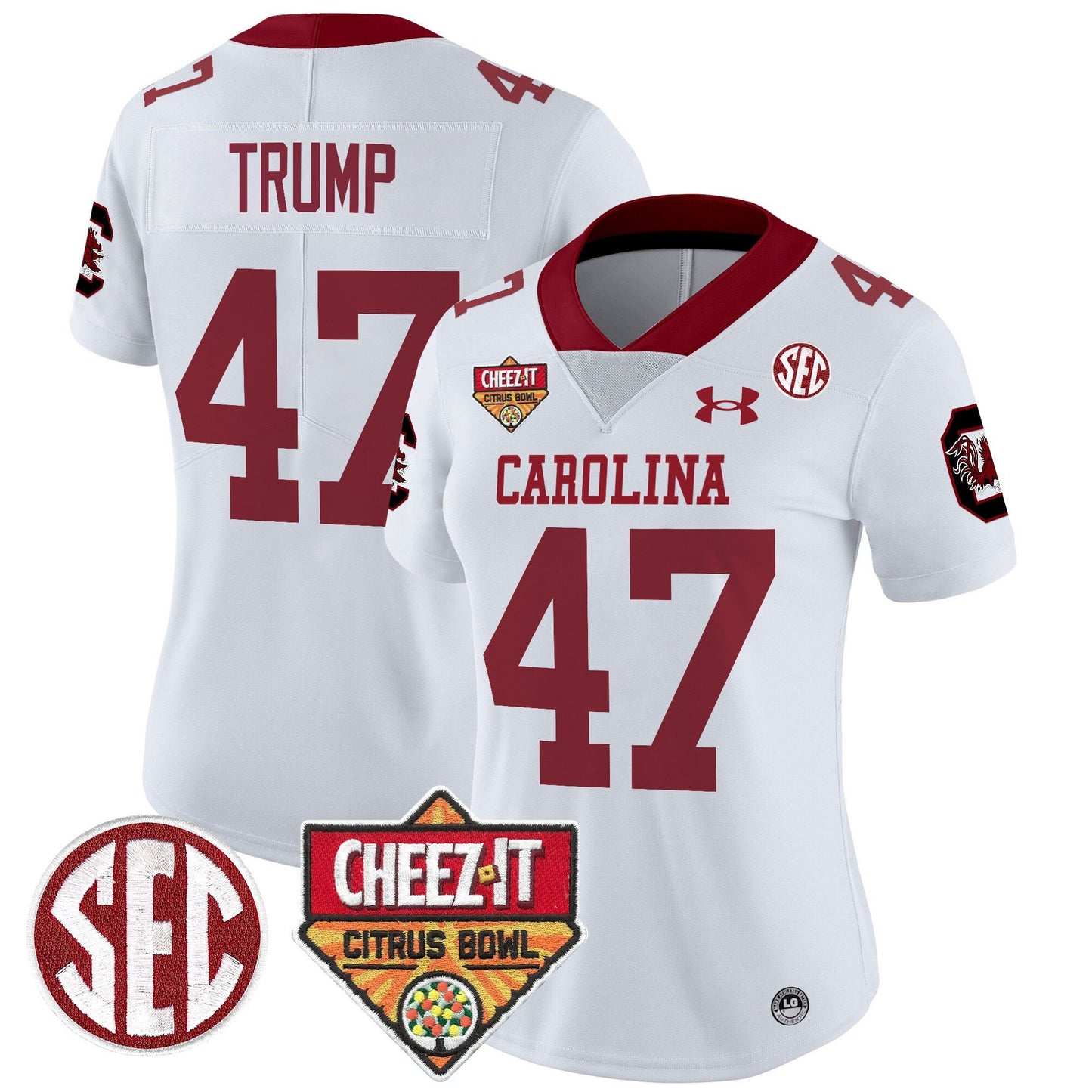 Women's South Carolina Gamecocks 1980 Throwback Cheez-It Citrus Bowl Patch Vapor Limited Jersey - All Stitched