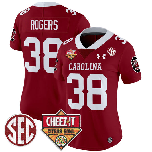 Women's South Carolina Gamecocks 1980 Throwback Cheez-It Citrus Bowl Patch Vapor Limited Jersey - All Stitched