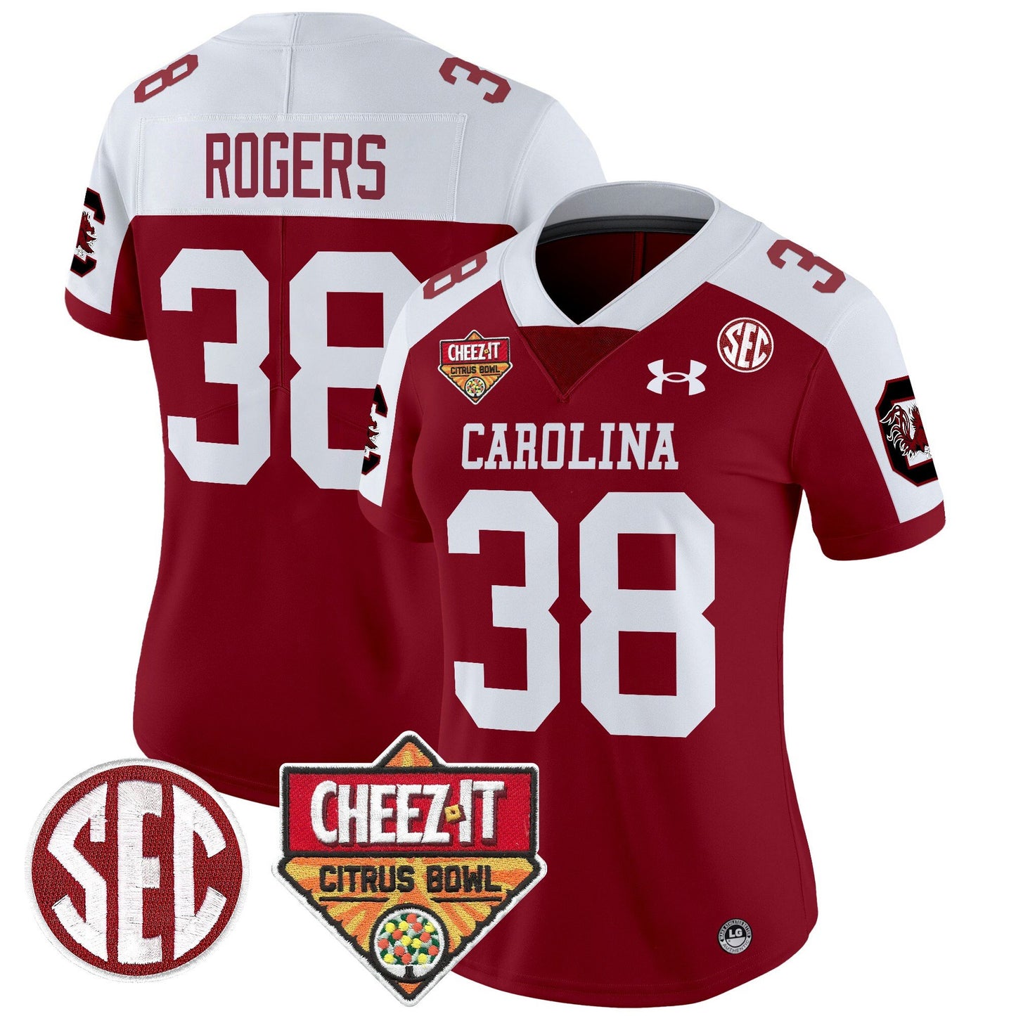 Women's South Carolina Gamecocks 1980 Throwback Cheez-It Citrus Bowl Patch Vapor Limited Jersey - All Stitched