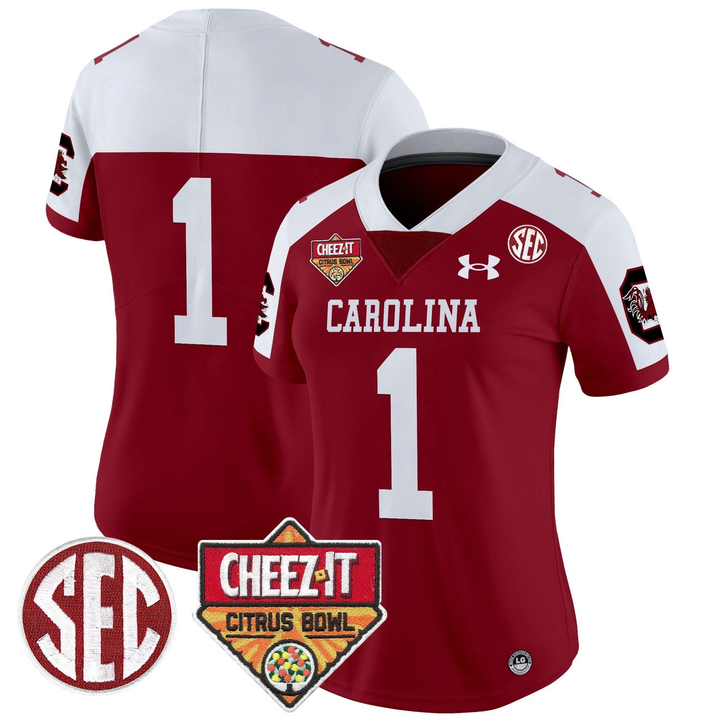 Women's South Carolina Gamecocks 1980 Throwback Cheez-It Citrus Bowl Patch Vapor Limited Jersey - All Stitched