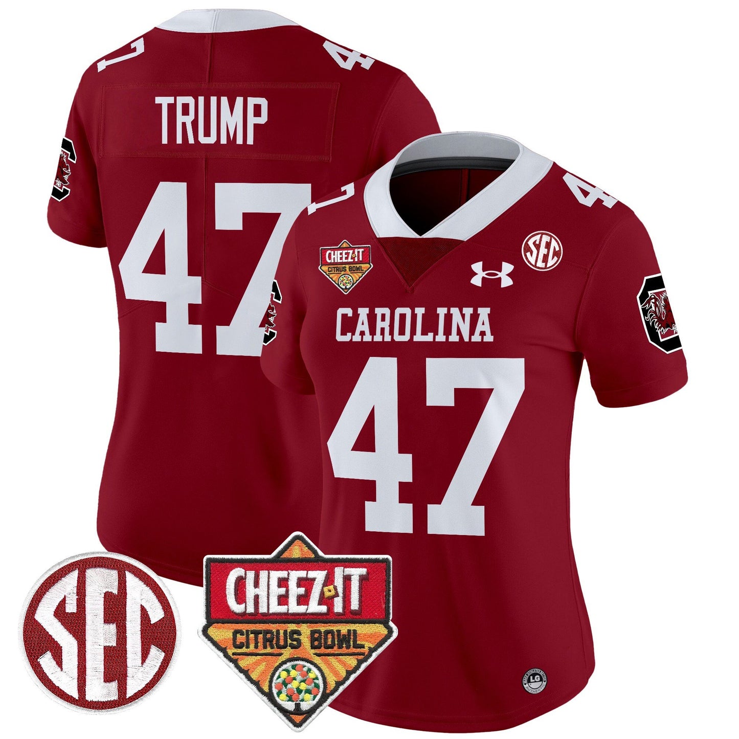 Women's South Carolina Gamecocks 1980 Throwback Cheez-It Citrus Bowl Patch Vapor Limited Jersey - All Stitched