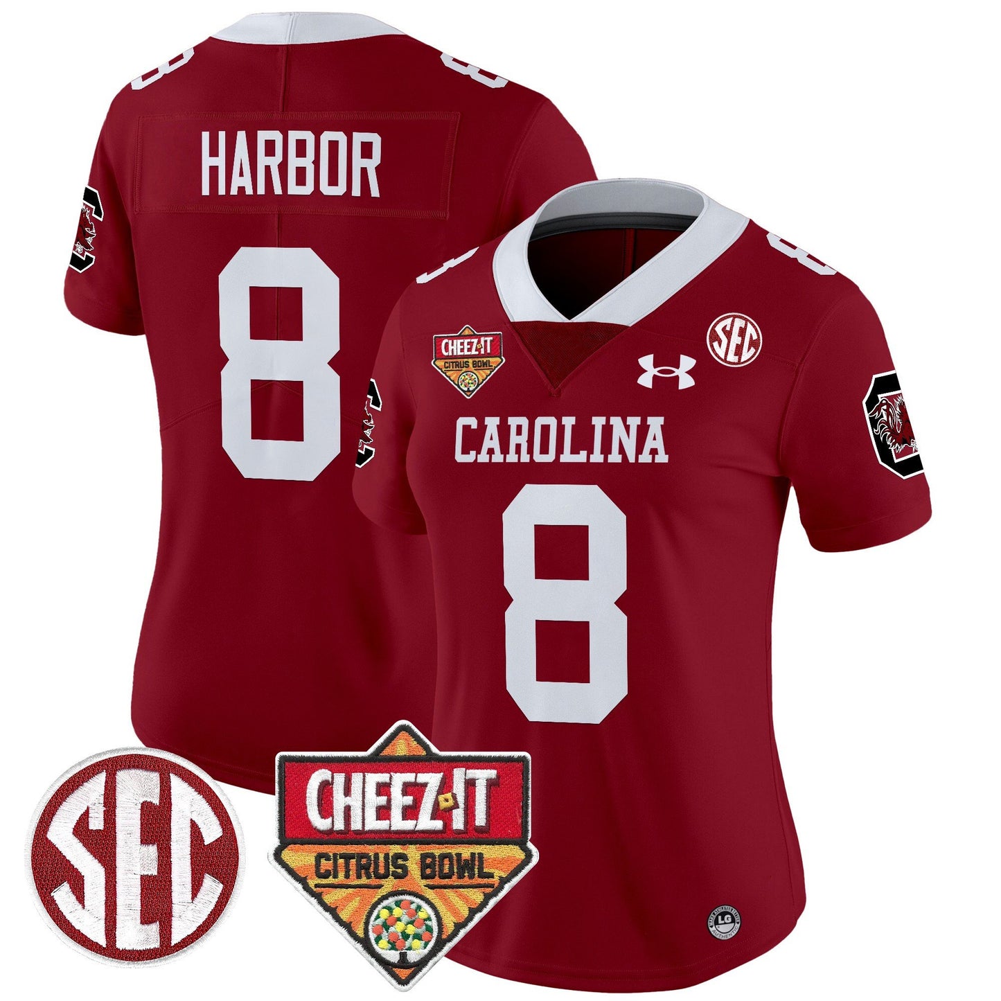 Women's South Carolina Gamecocks 1980 Throwback Cheez-It Citrus Bowl Patch Vapor Limited Jersey - All Stitched